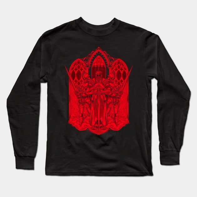 Death Knights - Red Long Sleeve T-Shirt by Alt Normal Clothes